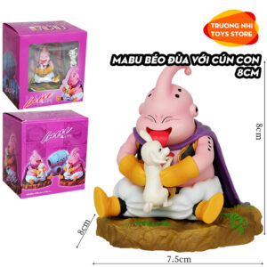 Mabu béo đùa với cún con 8cm - Mô hình Dragonball