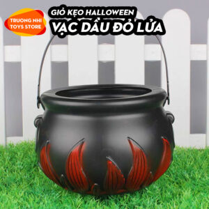 Giỏ kẹo hình Vạc dầu đỏ lửa lễ halloween