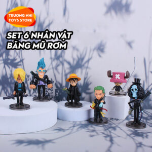 Set 6 nhân vật băng Mũ rơm 7cm - Mô hình Onepiece