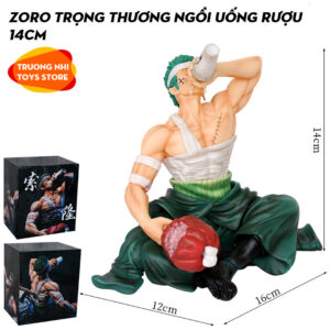 Zoro trọng thương ngồi uống rượu 14cm - Mô hình Onepiece