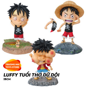 Luffy tuổi thơ dữ dội 15cm (3 dạng) - Mô hình Onepiece