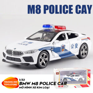 1/32 BMW M8 POLICE CAR - mô hình xe kim loại