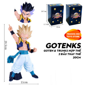 Gotenks (goten & Trunks hợp thể) 2 đầu thay thế 20cm - Mô hình Dragonball