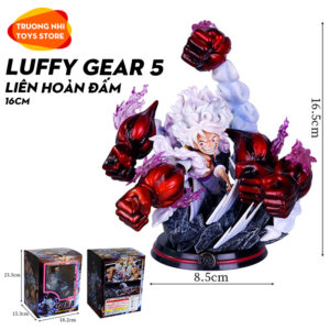 Luffy Gear 5 Liên hoàn đấm 16cm - Mô hình Onepiece