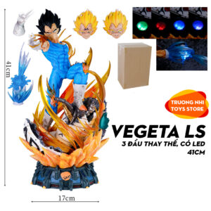 Vegeta LS 41cm có LED, 3 đầu thay thế - Mô hình Dragonball