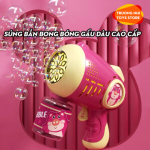 DC-Súng bong bóng 8 nòng gấu dâu cao cấp