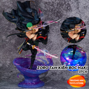 Zoro tam kiếm bọc Haki Lốc xoáy 37cm - Mô hình Onepiece