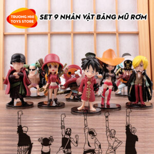 Set 9 nhân vật băng Mũ rơm 7cm - Mô hình Onepiece