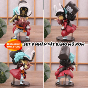 Set 9 nhân vật băng Mũ rơm 7cm - Mô hình Onepiece