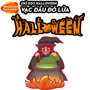 Giỏ kẹo hình Vạc dầu đỏ lửa lễ halloween