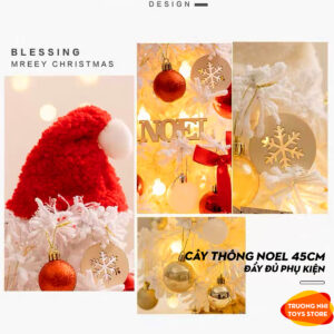 Cây thông NOEL 45cm đủ phụ kiện đi kèm