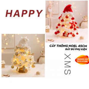 Cây thông NOEL 45cm đủ phụ kiện đi kèm