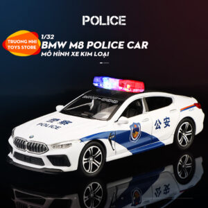 1/32 BMW M8 POLICE CAR - mô hình xe kim loại