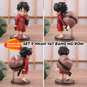 Set 9 nhân vật băng Mũ rơm 7cm - Mô hình Onepiece