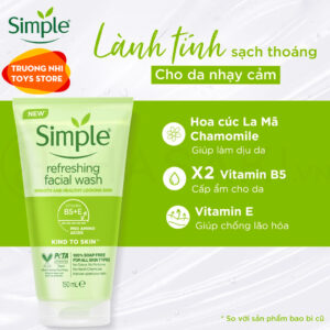 Sữa rửa mặt Simple 150ml