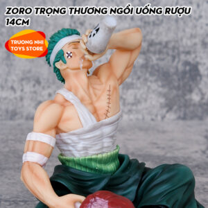 Zoro trọng thương ngồi uống rượu 14cm - Mô hình Onepiece