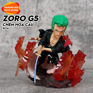 Zoro G5 chém hỏa cầu 9cm - Mô hình Onepiece