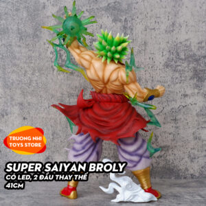 Broly SS 41cm có LED, 2 đầu thay thế - Mô hình Dragonball