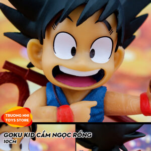 Goku Kid cầm ngọc rồng 10cm - Mô hình Dragonball