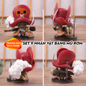 Set 9 nhân vật băng Mũ rơm 7cm - Mô hình Onepiece