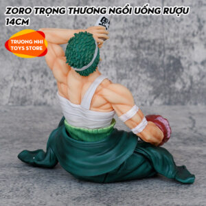 Zoro trọng thương ngồi uống rượu 14cm - Mô hình Onepiece