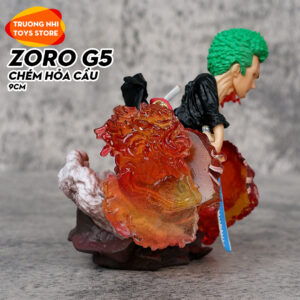 Zoro G5 chém hỏa cầu 9cm - Mô hình Onepiece