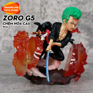 Zoro G5 chém hỏa cầu 9cm - Mô hình Onepiece