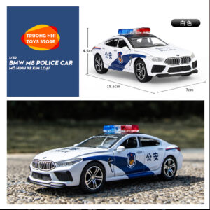 1/32 BMW M8 POLICE CAR - mô hình xe kim loại