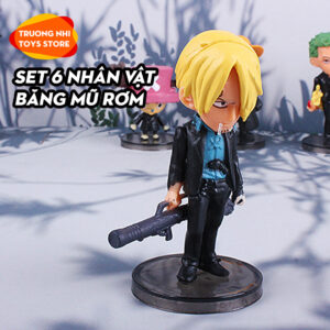 Set 6 nhân vật băng Mũ rơm 7cm - Mô hình Onepiece