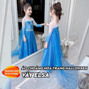 Váy Elsa hóa trang halloween cao cấp