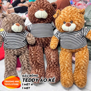 Gấu Teddy áo kẻ 1,4 mét / 1 mét - Gấu bông