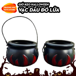 Giỏ kẹo hình Vạc dầu đỏ lửa lễ halloween