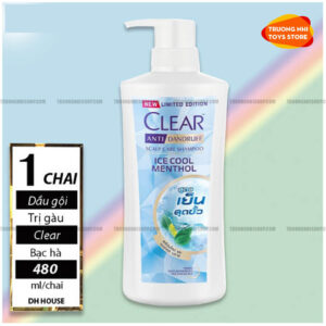 Dầu gội Clear Thái Lan 480ml bạc hà tươi mát trị gàu