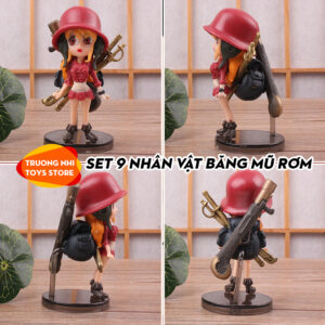 Set 9 nhân vật băng Mũ rơm 7cm - Mô hình Onepiece