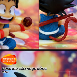 Goku Kid cầm ngọc rồng 10cm - Mô hình Dragonball