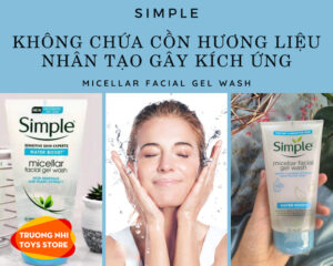 Sữa Rửa Mặt Simple Dưỡng Ẩm Cho Da Dạng Gel 150ml Water Boost Micellar Facial Gel Wash