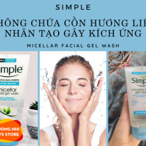 Sữa Rửa Mặt Simple Dưỡng Ẩm Cho Da Dạng Gel 150ml Water Boost Micellar Facial Gel Wash