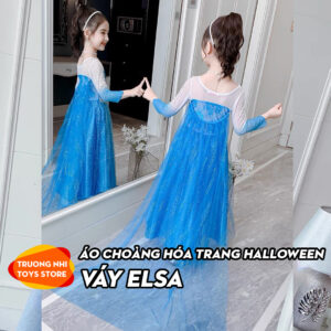 Váy Elsa hóa trang halloween cao cấp