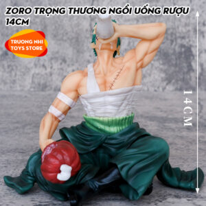 Zoro trọng thương ngồi uống rượu 14cm - Mô hình Onepiece