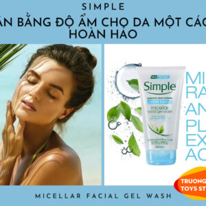 Sữa Rửa Mặt Simple Dưỡng Ẩm Cho Da Dạng Gel 150ml Water Boost Micellar Facial Gel Wash