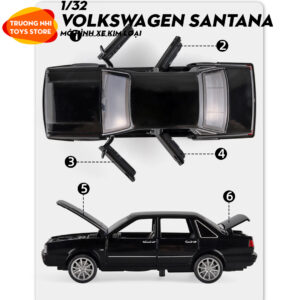 1/32 VOLKSWAGEN SANTANA - mô hình xe kim loại