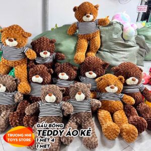 Gấu Teddy áo kẻ 1,4 mét / 1 mét - Gấu bông