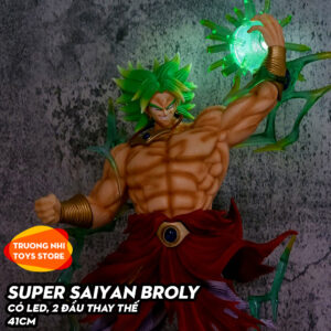 Broly SS 41cm có LED, 2 đầu thay thế - Mô hình Dragonball