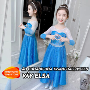 Váy Elsa hóa trang halloween cao cấp