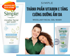 Sữa Rửa Mặt Simple Dưỡng Ẩm Cho Da Dạng Gel 150ml Water Boost Micellar Facial Gel Wash