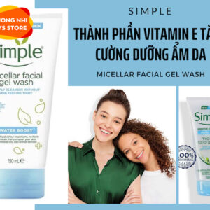 Sữa Rửa Mặt Simple Dưỡng Ẩm Cho Da Dạng Gel 150ml Water Boost Micellar Facial Gel Wash