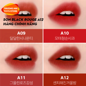 Son Kem Lì Black Rouge A12 Dashed Brown Nâu Gạch