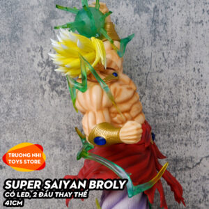 Broly SS 41cm có LED, 2 đầu thay thế - Mô hình Dragonball