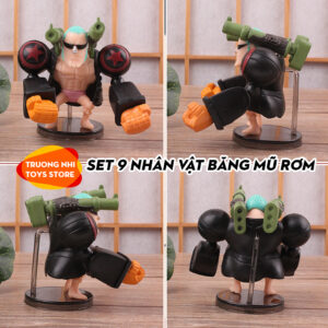 Set 9 nhân vật băng Mũ rơm 7cm - Mô hình Onepiece