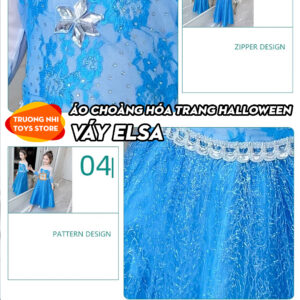 Váy Elsa hóa trang halloween cao cấp